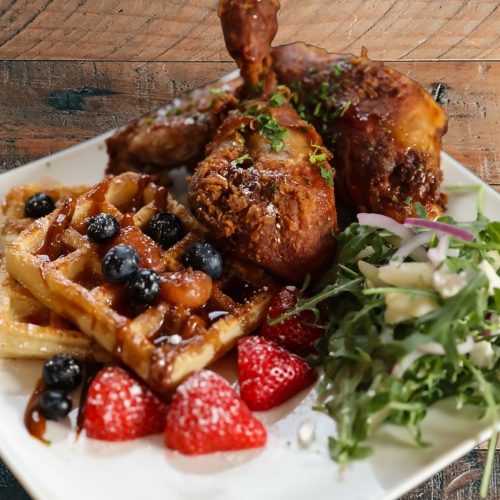 Chicken and waffles